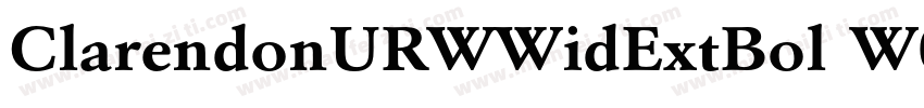 ClarendonURWWidExtBol W01 Obl字体转换